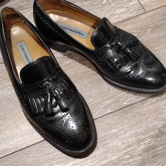 Johnston & Murphy | Shoes | Johnston And Murphy Black Leather